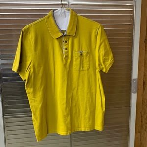 TED BAKER LONDON- Men’s 6, Mustard Yellow 4 button snap, collared